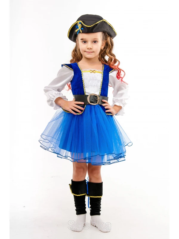 Карнавальний костюм Піратка (синя)